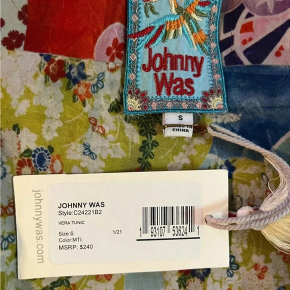 Johnny was Vera tunic multicolor NWT s/m (Runs big/large) - Picture 3 of 16